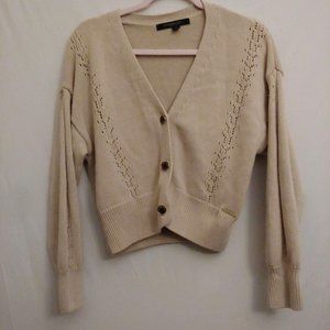 Marc New York Tan Long Sleeve Cardigan Large